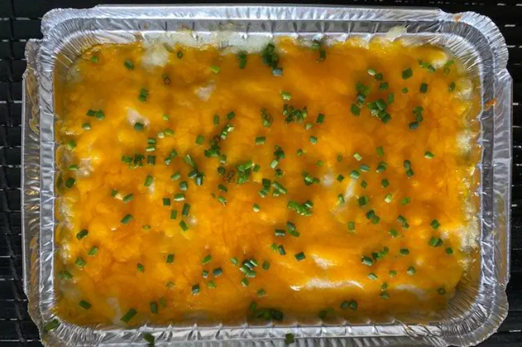 mashed potatoes blended with sharp cheddar cheese, representing pureed soft food delivery in Chicago