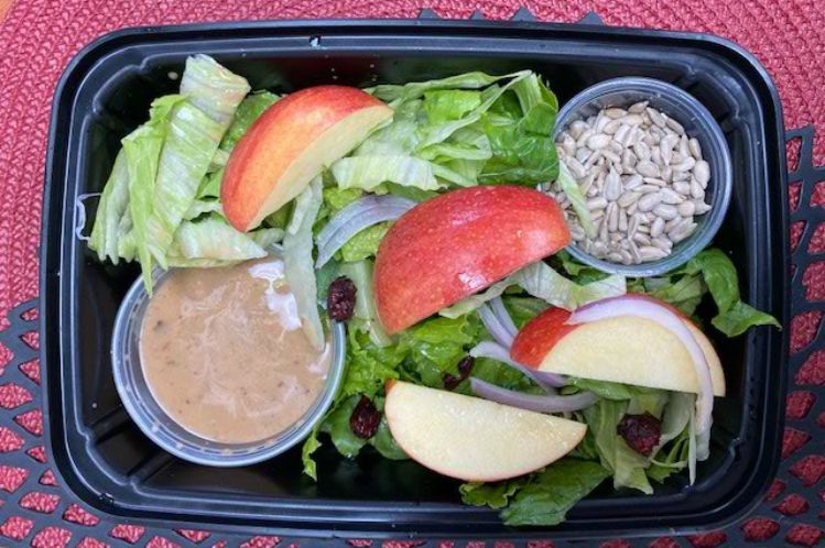 Apple Cranberry Side Salad with Sunflower Seeds