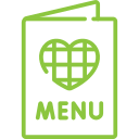 icon representing selection of dishes from the menu of chef-prepared meals