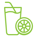 Icon of a carrot and leafy vegetable inside a circle, showcasing choices to buy vegetarian Thanksgiving dishes from Meal Village
