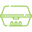 Document with slash icon suggesting flexibility in ordering Thanksgiving dinners with no commitments or subscriptions