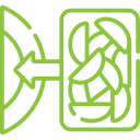 Icon of a wheat symbol with a downward arrow, depicting premade low-carb Thanksgiving dinner options offered by Meal Village